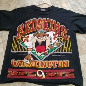 1992 Washington Redskins Taz Looney Tunes Vintage Shirt XLarge NFL Single Stitch